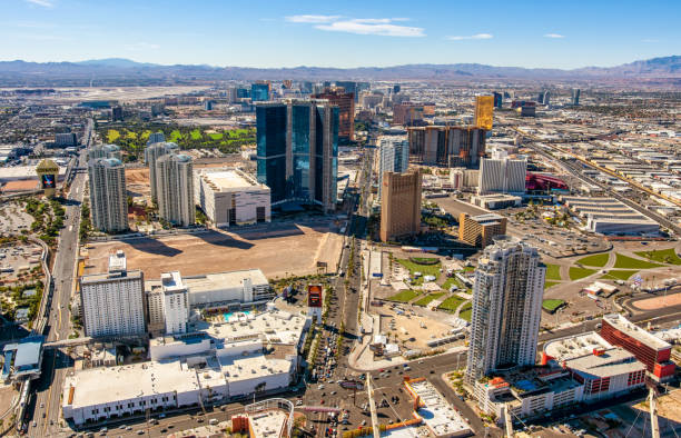 istock Las Vegas skyline aerial view 1124453708