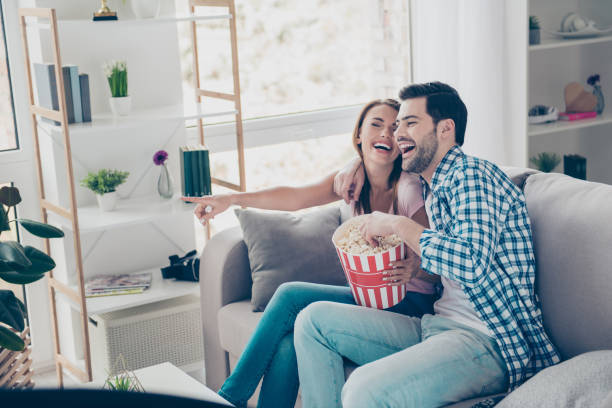 istock Profile side view portrait of two nice adorable lovely attractiv 1124458454