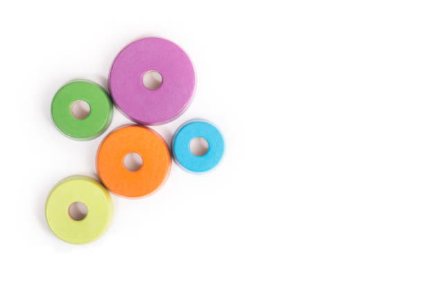 istock Graph with circles of different shapes to display the structure and quantity. Round chart. Bubble Charts. Donut Transitions. Pie Charts. Place for text. Real business presentation concept. 1124463649