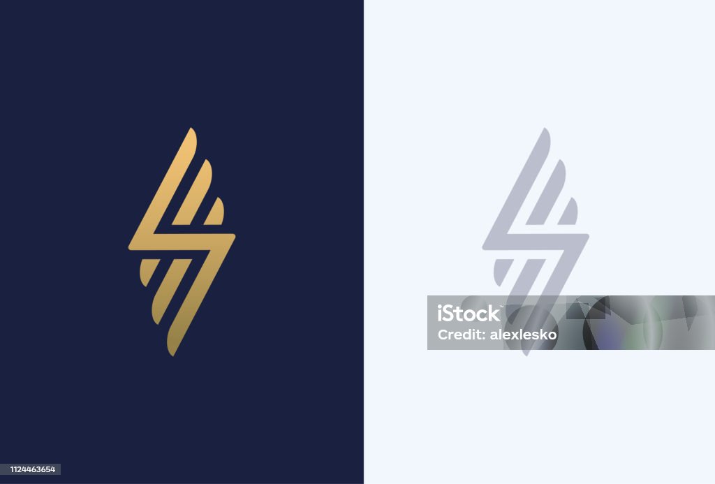 Premium letter S logo design. Luxury abstract geometric logotype. Creative elegant wings vector monogram symbol. Logo stock vector