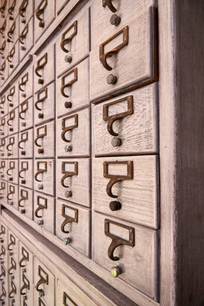 istock Vintage background of drawer block 1124472690