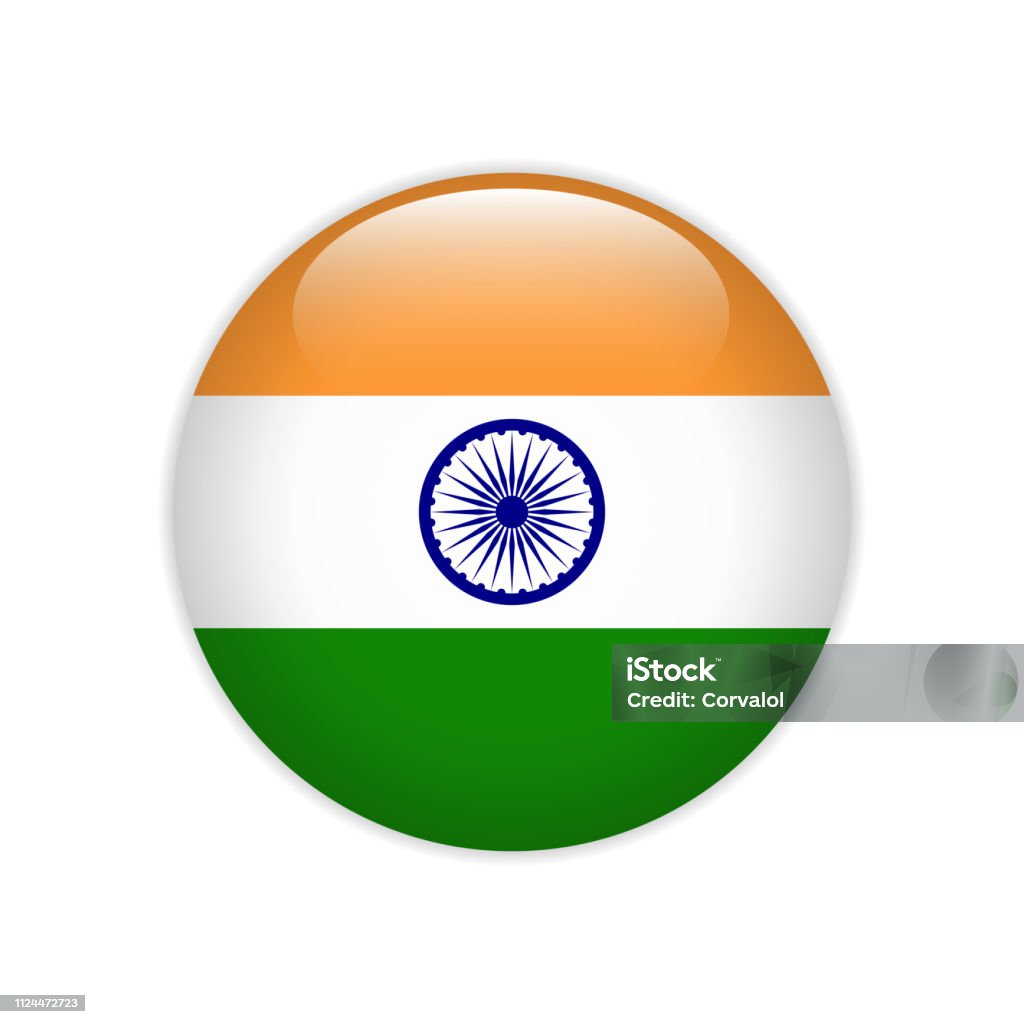 India Using Button India Flag On Button Stock Illustration - Download Image Now - Asia ...