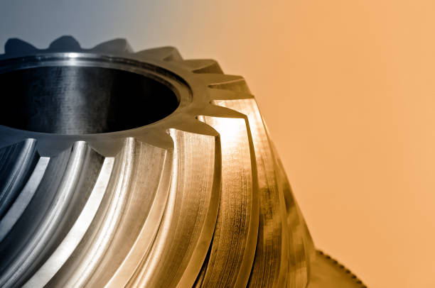 istock Industrial conical gear, cogwheel. Brown toned image. 1124475177