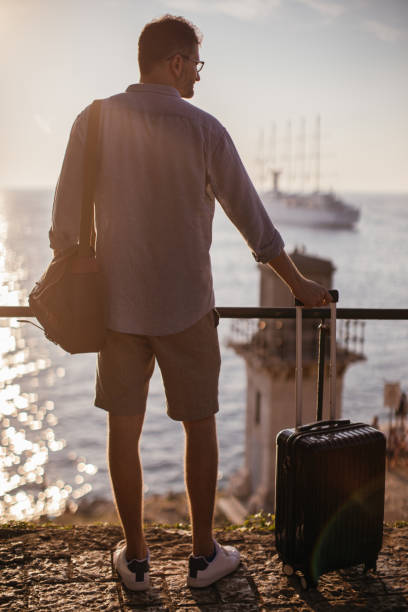 istock Tourist enjoying the view 1124475929