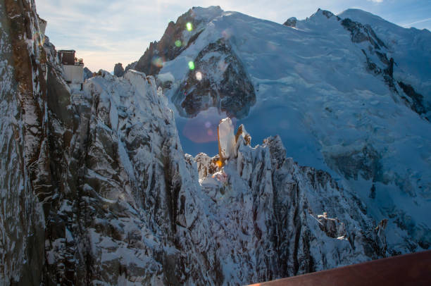 istock View on beautiful mountains peaks in Chamonix, France 1124476022
