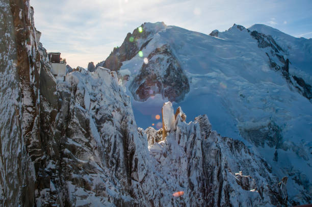 istock View on beautiful mountains peaks in Chamonix, France 1124476026