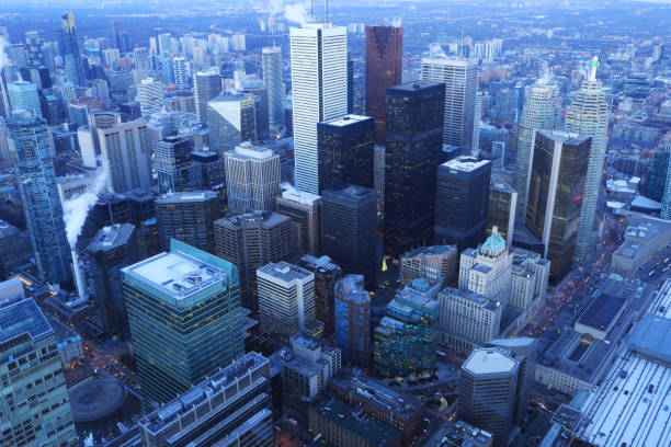 istock Aerial of Toronto core at twilight 1124476091