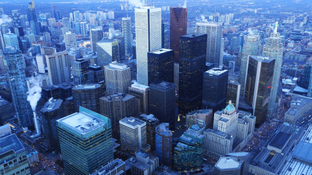 istock Aerial of Toronto, Canada core at dark 1124477360