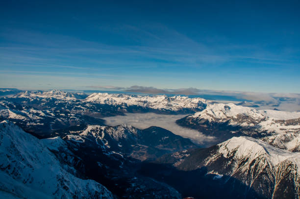 istock View on beautiful mountains peaks in Chamonix, France 1124477511