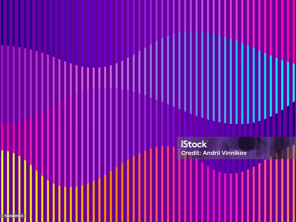 Liquid wave, violet gradient. Modern trend background. Synthwave, futurism background. Retrowave. Vector illustration 1980-1989 stock vector