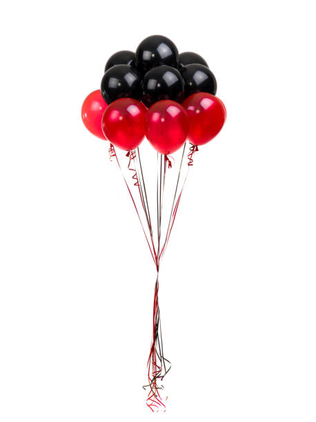 color balloons on a white