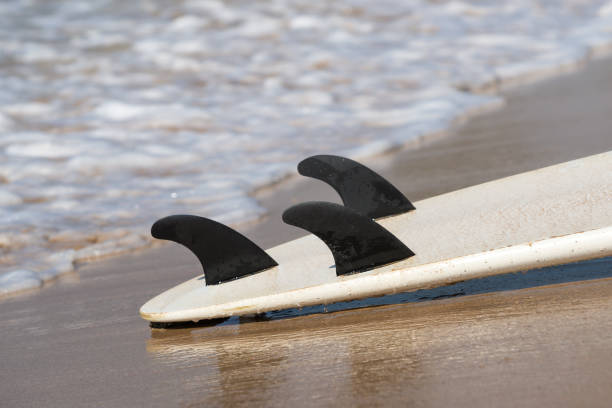 istock surfboards lays on the tropical beach 1124486490