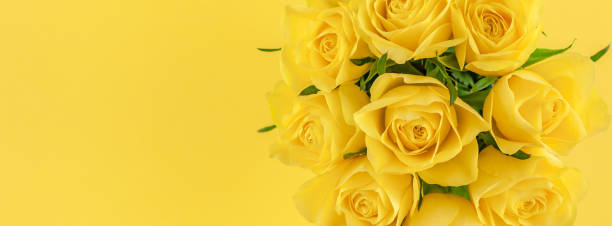istock Fresh yellow roses bouquet 1124488170