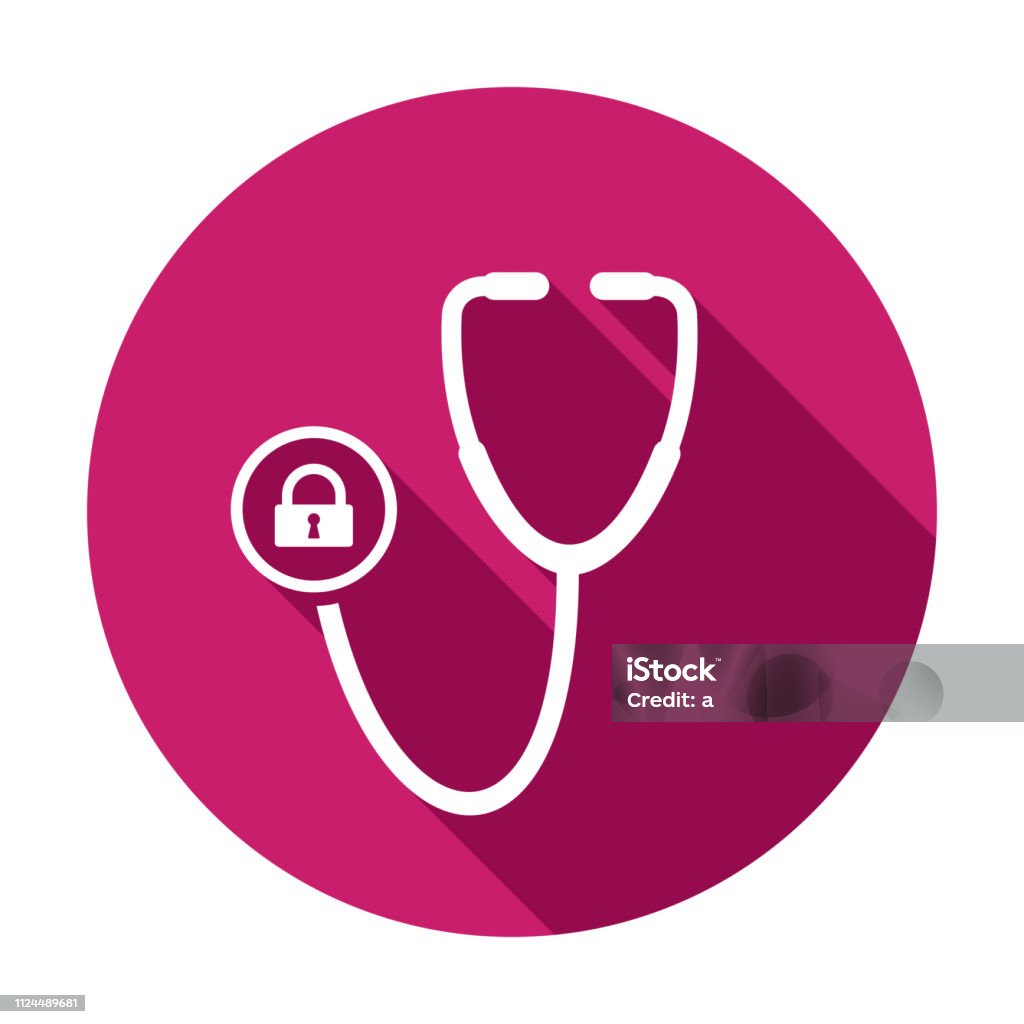 Medical icon with padlock sign. Medical icon and security, protection, privacy symbol. Vector illustration Abstract stock vector