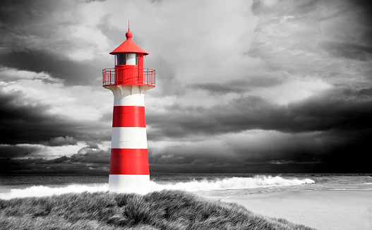 Red and white Lighthouse