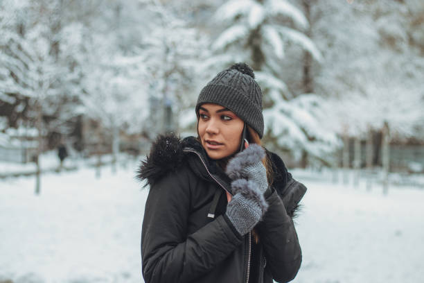istock Charming woman talking on phone 1124497311