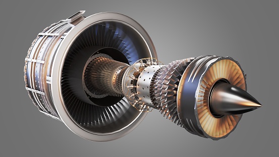 Jet Engine Real Image Jet Engine 3d Rendering Stock Photo - Download Image Now - Titanium ...