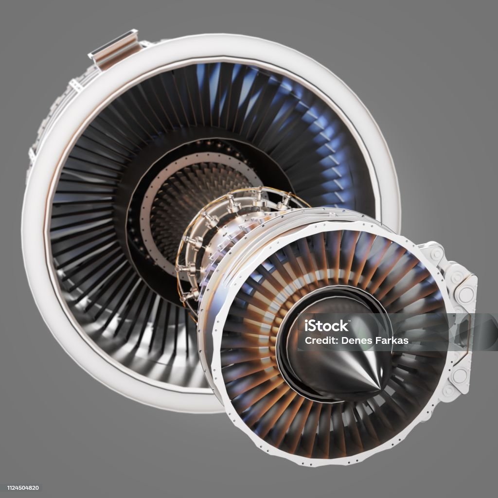 Jet Engine Real Image Jet Engine 3d Rendering Stock Photo - Download Image Now - Jet Engine ...
