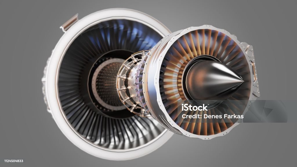 Jet Engine Rendering Jet Engine 3d Rendering Stock Photo - Download Image Now - Aerospace ...
