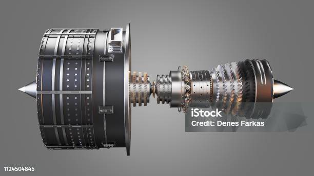 Jet Engine 3d Rendering Stock Photo - Download Image Now - Jet Engine ...