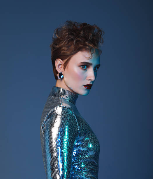 istock Woman in sequin top 1124505433