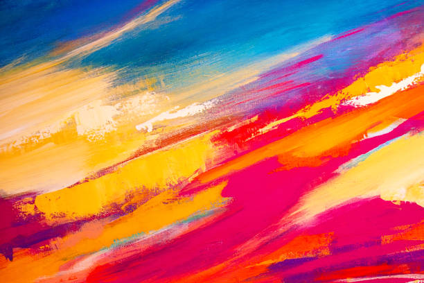 pintado fondo de arte abstracto - color vibrante fotografías e imágenes de stock