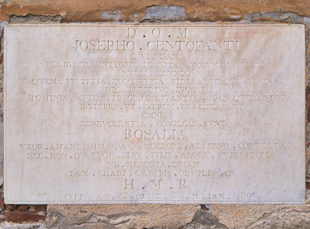 istock 19th Century Latin Tombstone 1124510562