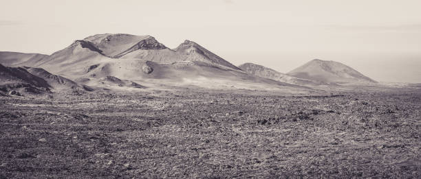 istock Beautiful volcanic landscape background. 1124511919
