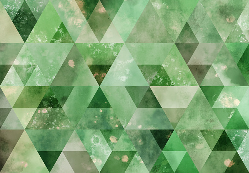 Abstract triangle mosaic background: Watercolor wall
