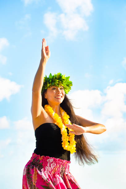 istock Hawaiian Hula Dancer on the Beach of Kauai 1124512328