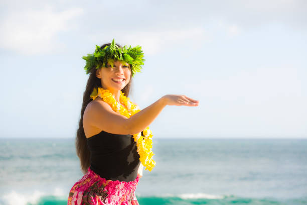 istock Hawaiian Hula Dancer on the Beach of Kauai 1124512357
