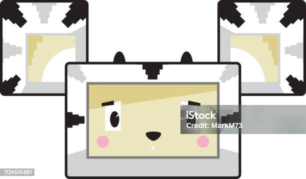 Cute Cartoon Block Zebra Character Stock Illustration - Download Image Now - Animal, Animal Body Part, Animal Head