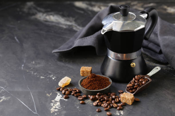 istock still life of coffee, grains and ground 1124519091