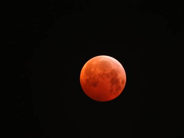 istock Super blood wolf moon eclipse. Beautiful bright stars. Special lunar, black background. 21 Januar 2019. Unique. Part of a serie. 1124523635