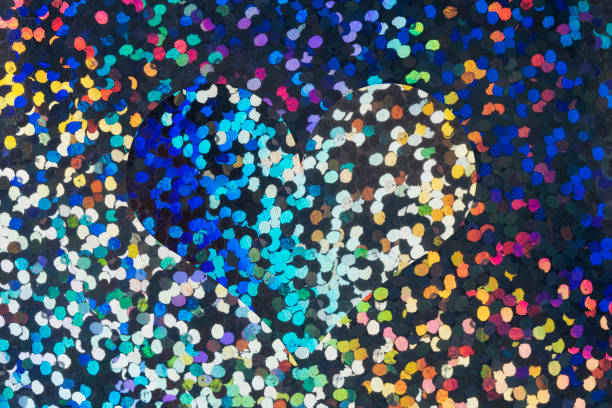 istock Colorful abstract holographic background dot pattern with love heart 1124523855