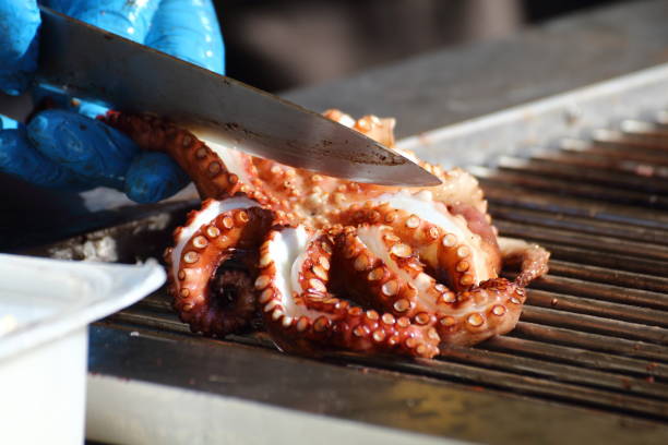 istock food preparation, grilled octopus 1124525631