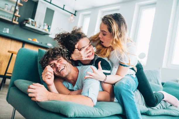 istock Happy father with teenagers 1124529067