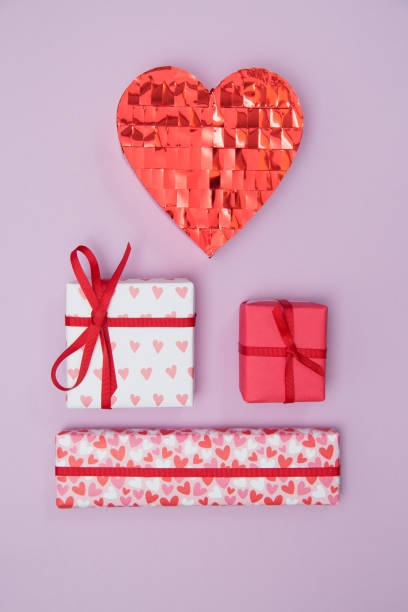 istock Valentines day gifts and heart 1124529814