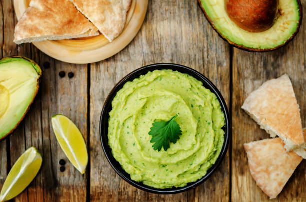 istock avocado hummus with pita and fresh avocado slices 1124531668