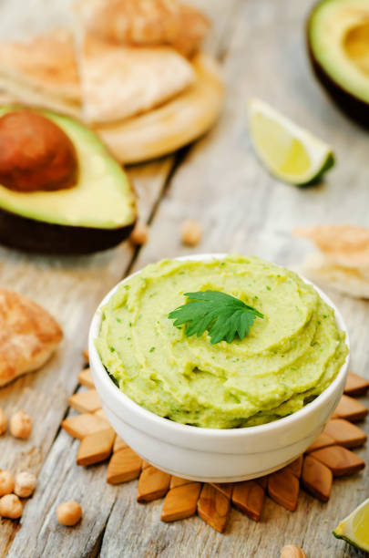istock avocado hummus with pita and fresh avocado slices 1124531683
