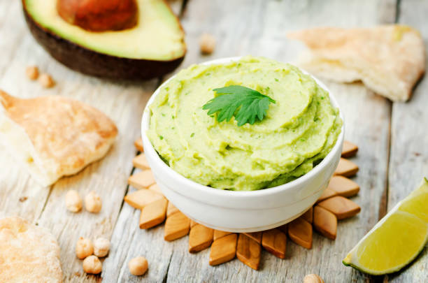 istock avocado hummus with pita and fresh avocado slices 1124531688