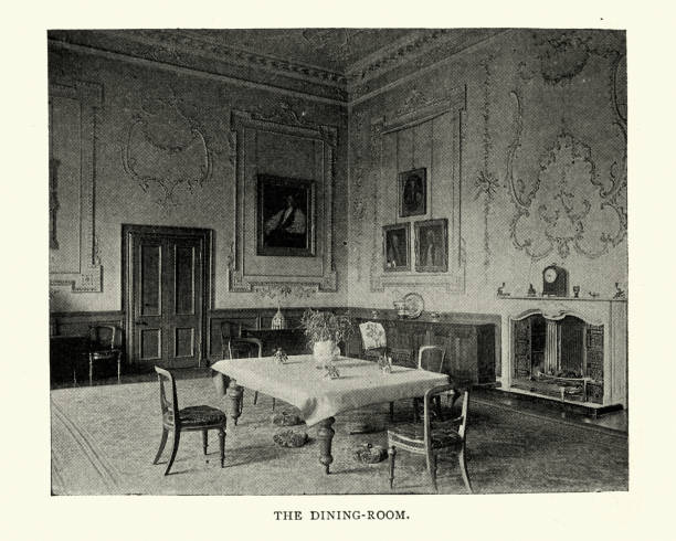 istock Dining room at Hartlebury Castle, Worcestershire, England, 1890s 1124540657