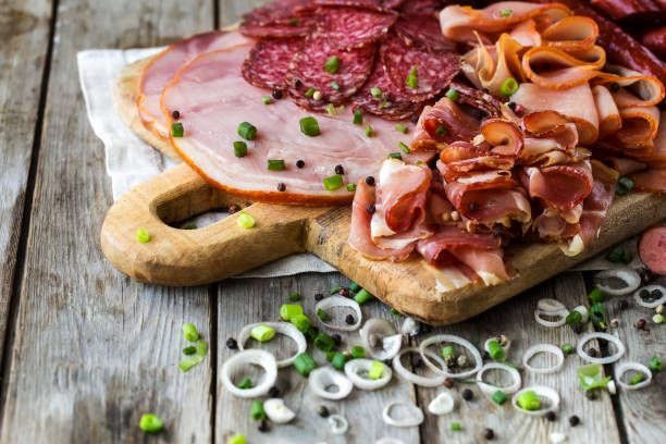 istock Ham, salami and sausages mix 1124546066