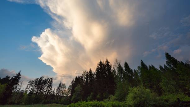 istock Beautiful dramatic sky in polish landscape. 1124546074