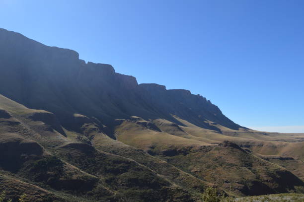 istock Greenery in Sani pass under blue sky near Lesotho South Africa border 1124546235