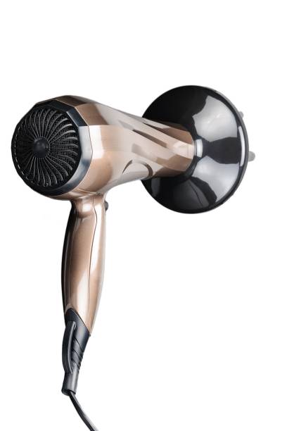 istock Brown hair dryer isolated on the white background 1124548720