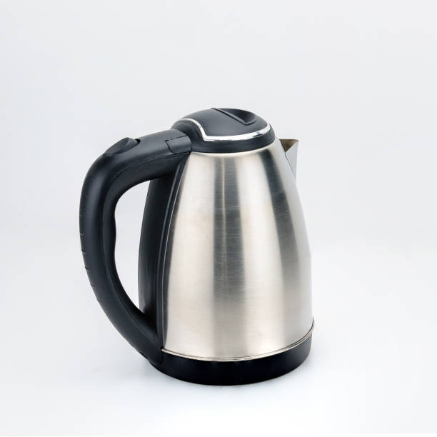 istock Stainless steel kettle on the white background 1124548742