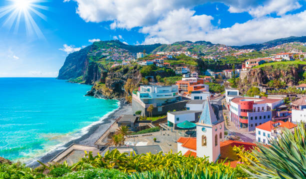 istock Cityscape panorama of Camara de Lobos, Madeira 1124548888