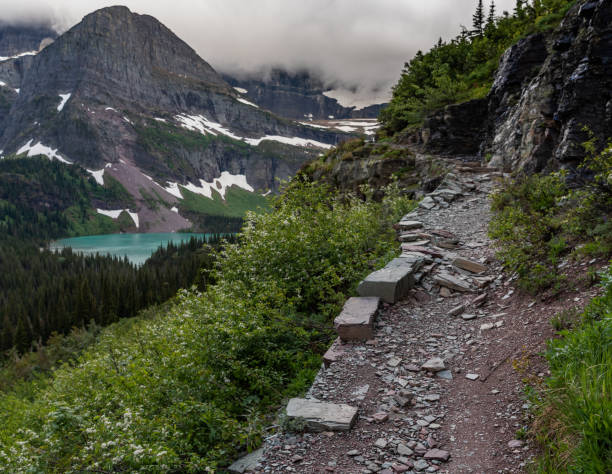istock Narrow Trail Shelf to Grinnell Glacier 1124558525