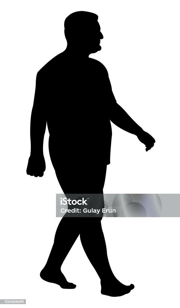 A man body silhouette vector In Silhouette stock vector